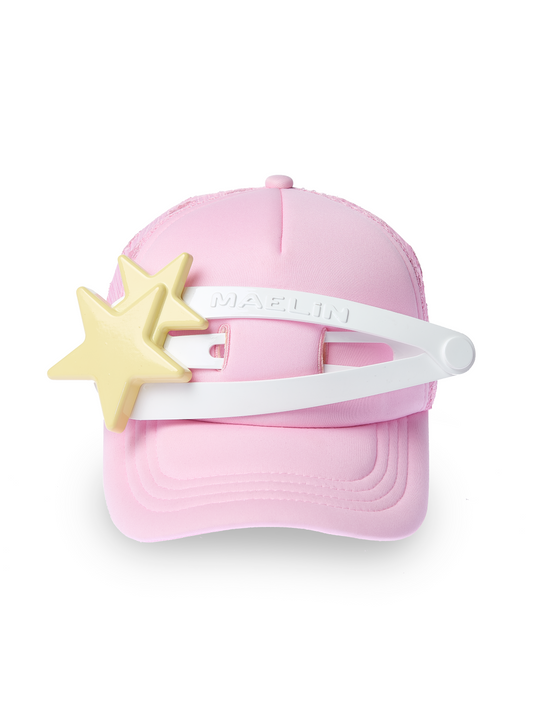 PINK STAR HAIR CLIP  TRUCKER CAP
